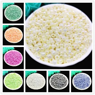 $1.99 • Buy 2mm 3mm 4mm Imitation Pearls Czech Beads Crystal Glass Seed Beads For Jewelry