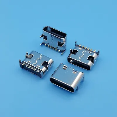 $1.88 • Buy 10Pcs USB 3.1 Type C Female 6Pin 4Legs SMT Simple PCB Solder Socket Connector