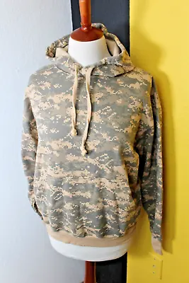 ROTHCO Mens Hoodie Small Camo Digital Front Pocket Green Pullover • $24.88