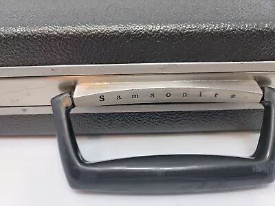 Vintage Samsonite Slim Black Briefcase No Keys • $35.25