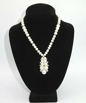 Haute Couture JewelryHandmade Pearl Necklace W Pendants Vintage StyleBridal • $240