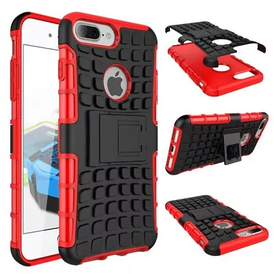 IPhone 7 8 Plus Armor Case With Kickstand Hard Heavy Duty Rubber Dual Layer Drop • $53.42