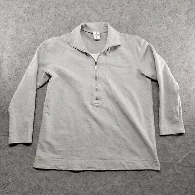 Silverwear Mens Gray Polo Shirt Pullover Size S USA Made Half Zip • $15.99