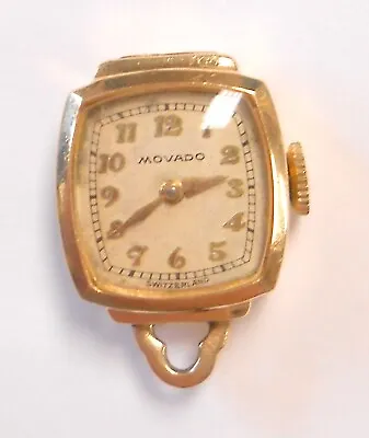 Movado 14K Yellow Gold Pendant Style Ladies Watch 17J Swiss MX1 • $399