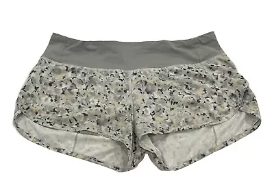 Lululemon Speed Up Running Shorts Womens Size 6 Gray Abstract Print Inseam 2.5” • $27.30