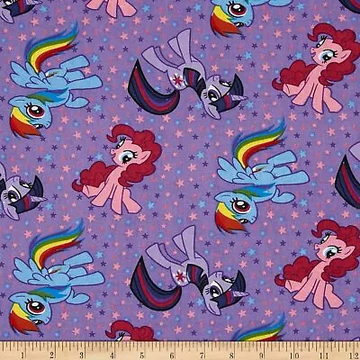 My Little Pony Ponies Stars On Purple 100% Cotton Sewing Fabric Material BTHY • $5.99