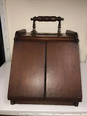 Victoriana Wooden   Coal Scuttle Box Early 20th Century Purdonium With Liner • £59.99