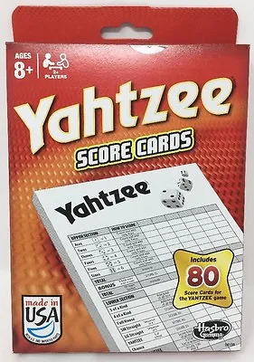 Hasbro Gaming Yahtzee Score Cards - BRAND NEW 80 Score Card Pack  • $12.99