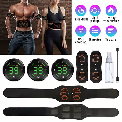 EMS Abdominal Muscle Toning Trainer Stimulator Core Toner Fitness Belly Shaper • $22.99