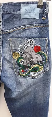 Vintage Ecko Unlimited Embroidered Loose Fit Jeans Y2k Size W30 L32 • £115