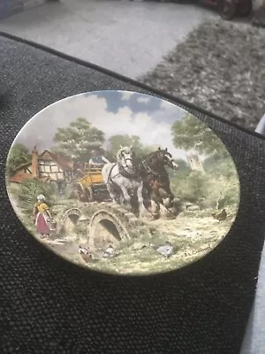 J Chapman OFF TO WORK Life On The Farm 2nd Issue Wedgwood 1988 Collector Plate • £2