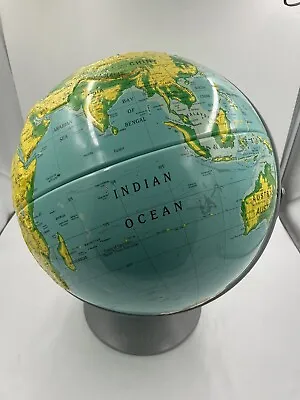 90s Vintage NYSTROM Sculptural Raised Relief Classroom Globe 16 Inch MAP • $59.99