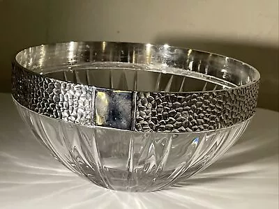 Lenox Urban Accents Crystal Centerpiece  Bowl  With Hammered  • $120