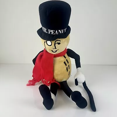 Vintage 1991 MR. PEANUT Plush Stuffed Doll With Red Scarf Cane 26  Planters • $19.95