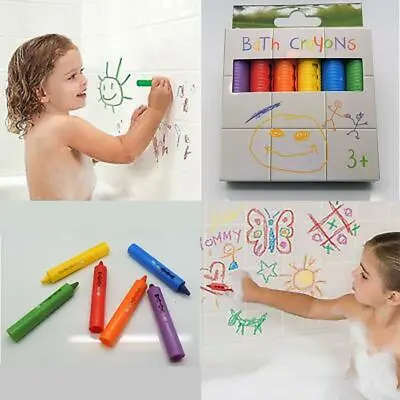 Bath Crayon Set For Kids - Fun No Mess 6 Colors Easy Cleanup • $7.98