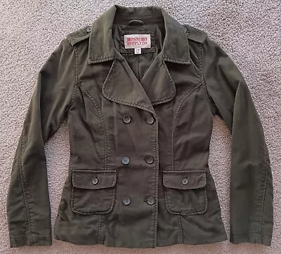 Mossimo Twill Fitted Jacket Button Up Green Size Medium • $18.80