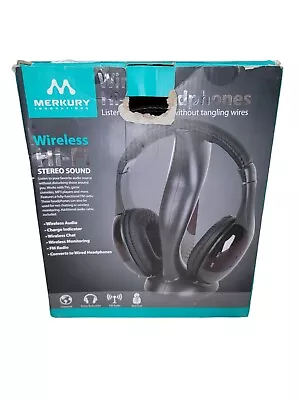 Merkury Innovations Wireless Hi-Fi Headphones Stereo Sound M-HW960 FM Radio • $14.95