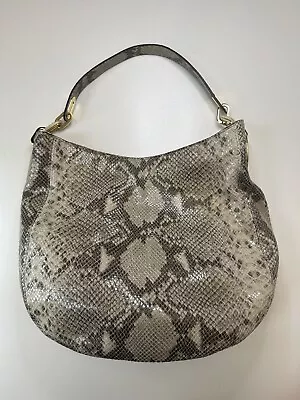 Michael Kors Fulton Dark Sand Leather Large Slouchy Hobo Shoulder Bag Women’s • $34.99