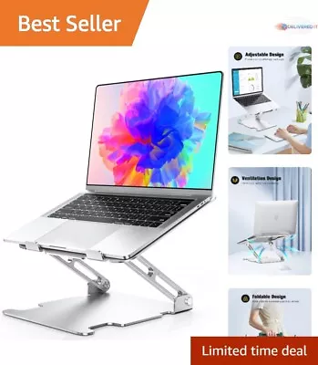 Adjustable Laptop Stand: Ergonomic Sturdy Foldable - MacBook Pro - Silver • $25.63