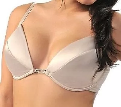 £13.75 • Buy Nude Skin Frontless Low Cut Dress Diamante Bra 32D 34C 38C  38E 38F 40B 40E +