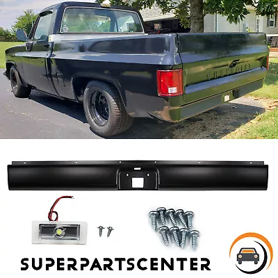 $84.09 • Buy Rear Steel Roll Pan W/License Plate Light For 1973-1987 Chevy GMC C10 Fleetside