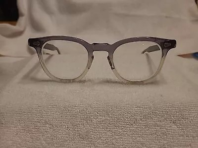 Vintage 1950s Smoke Gray And Clear Rimmed Eyeglasses. American Optical? • $51