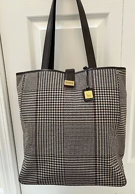 Vintage Lauren Ralph Lauren Houndstooth Large Tote Bag • $32.95