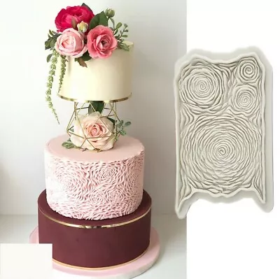 £6.99 • Buy Silicone Cake Fondant Border Mould Baking Flower Mold Sugarcraft Embosser Decor