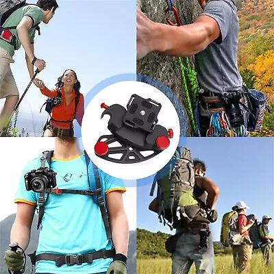 Camera Waist Belt Clip Quick Release Hanging Buckle Backpack Strap Mount Accs • £20.62