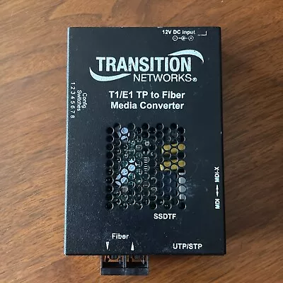 TRANSITION NETWORKS T1/E1 TP TO FIBER Media Converter Used • $15