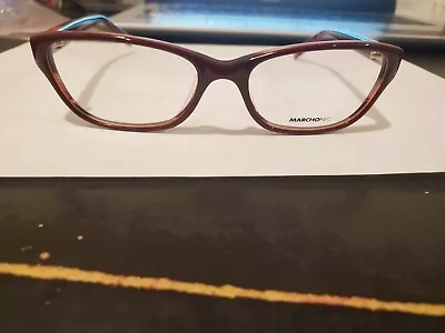 New Marchon Nyc Downtown Monroe Womens 604 Burgundy/horn  Eyeglasses 51/16/135mm • $23