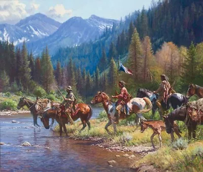 NEW WEALTH FOR THE BLACKFEET-INDIAN PRINT 11x14 NEW O/E - MARTIN GRELLE • $24.95