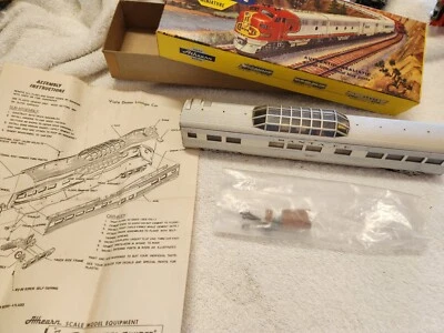 $22.20 • Buy 10  HO Scale Athearn, Vista Dome Passenger Car Santa Fe, Silver, #500 Built Box