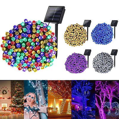 Cadena De Luces Solares 200 LED Tira 72ft Luz Solar Para Exterior Jardin Navidad • $7.99