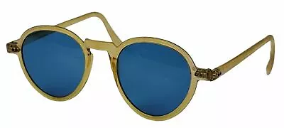 Vtg Willson Pop Art Modernist Sunglasses Spectacles Tan Lucite Frame Blue Lenses • $119.99