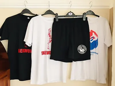 Taekwondo Clothing Bundle Universal Academies Wirral Chester Tshirts Shorts Tops • £25
