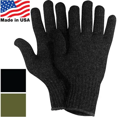 US Made Wool Glove Liners Cold Weather GI Blank Tactical Army Military Gloves • $11.99