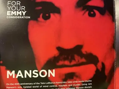 RARE Charles Manson FYC DVD Tate LaBianca Murders 70s History Crime Emmy Promo • $134.79