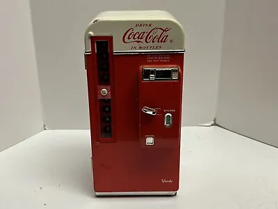 1994 Enesco Diecast Metal Mini Coca Cola Vending Machine Bank Plays Tune Working • $29.95