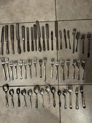 LOT Oneida & Other Brands Stainless Flatware Silverware Vintage Knife Spoon Fork • $69.99