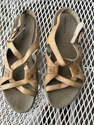 Merrell Agave Tan Strappy Leather Sandals Shoes Women's Sz 9 • $16.95