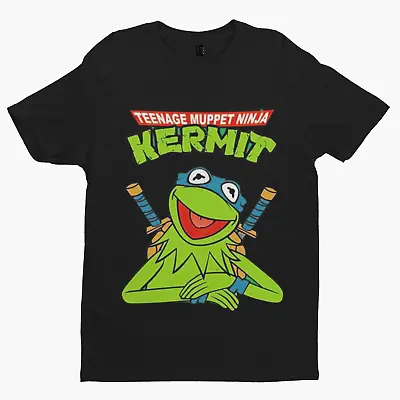 Teenage Muppet Ninja Kermit T-Shirt - Muppets Funny Retro Cool Cartoon Turtle • £7.19