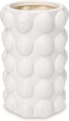 6.5  Ceramic White Vase For Decor Bubble Flower Vase Boho Tall Vase For Home D • £23.11