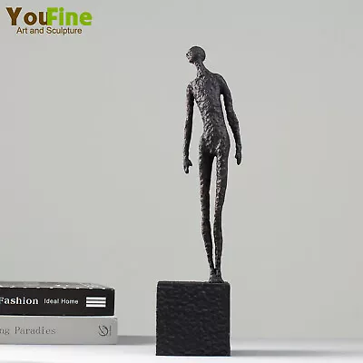 Abstract Metal Sculpture Standing Man Metal Statues Modern Art Home Decor Crafts • $176.62