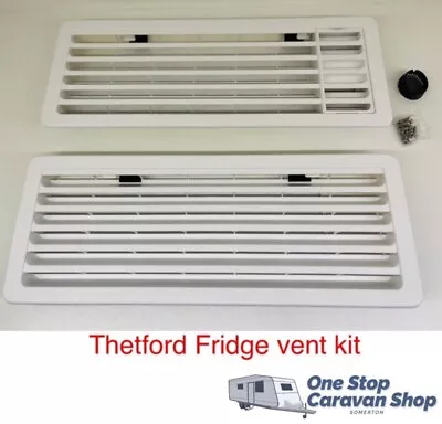 Thetford Fridge Vent Kit Upper & Lower Vents - White - Caravan RV Motorhome • $134.96