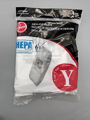 Genuine OEM Hoover HEPA Upright Vacuum Bags Type Y Pack Of 2 AH10040 • $10