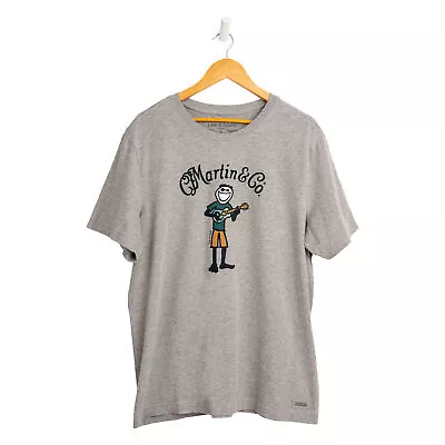Martin Guitars Life Is Good Ukulele Logo Tee Shirt Charcoal- Large • $29.99