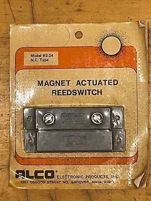 ALCO Magnetic Reed Switch ~ Normally Closed ~ 12V - 250V DC 5VA ~ Black ~ NOS • $12.95