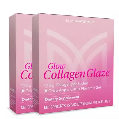 2 Boxes Mannatech Luminovation Glow Collagen Glaze Apple Citrus Flavor 300ml NEW • $199.95