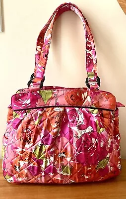 🌹VERA BRADLEY Collectable VINTAGE ROSE’ WILMA-Luxe Sateen Satchel Bag-MINT! • $13.99